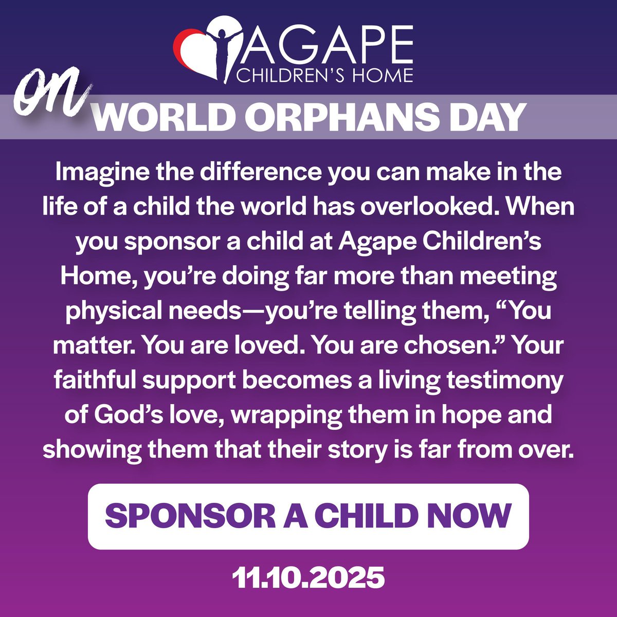 The Agape Story of Hope —see how lives are being changed at Agape Children’s Home in Ghana this #WorldOrphansDay.
🎥 Watch now: youtu.be/oDy5lfkJdbs 
💛 Sponsor a child: agapegospelmission.org/sponsorships