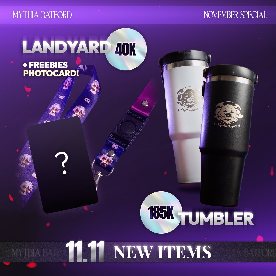 【 DISKON &amp; BARANG BARU 📣】
-ˏˋ ✦ 𝐒𝐏𝐄𝐂𝐈𝐀𝐋 𝟏𝟏.𝟏𝟏 ˊˎ-

YANG DINANTIKAN TELAH TIBA! 🦇✨
➢ Mousepad bonus figure diskon sampai 22%! 
➢ BARU! Tumbler &amp; Lanyard! ✨

Semua pembelian akan mendapatkan secret photocard! (𝐞𝐱𝐜𝐥𝐮𝐬𝐢𝐯𝐞) 🎶

𝑪𝑯𝑬𝑪𝑲 𝑶𝑼𝑻