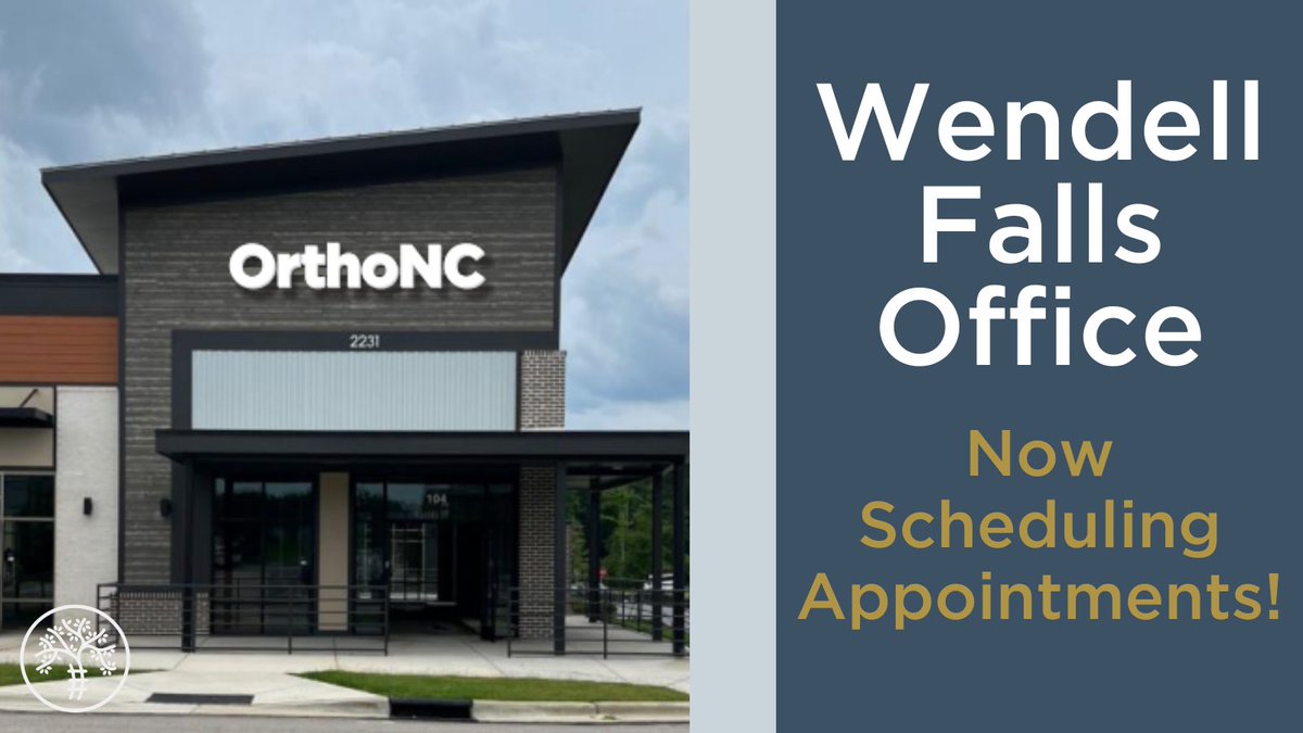 OrthoNC's tweet photo. We are excited to announce that appointments are available for both orthopaedic care and physical therapy at our new Wendell Falls clinic! Beginning December 1st, you can receive the expert, personalized care OrthoNC is known for in Wendell! https://t.co/aKGiXXclwX