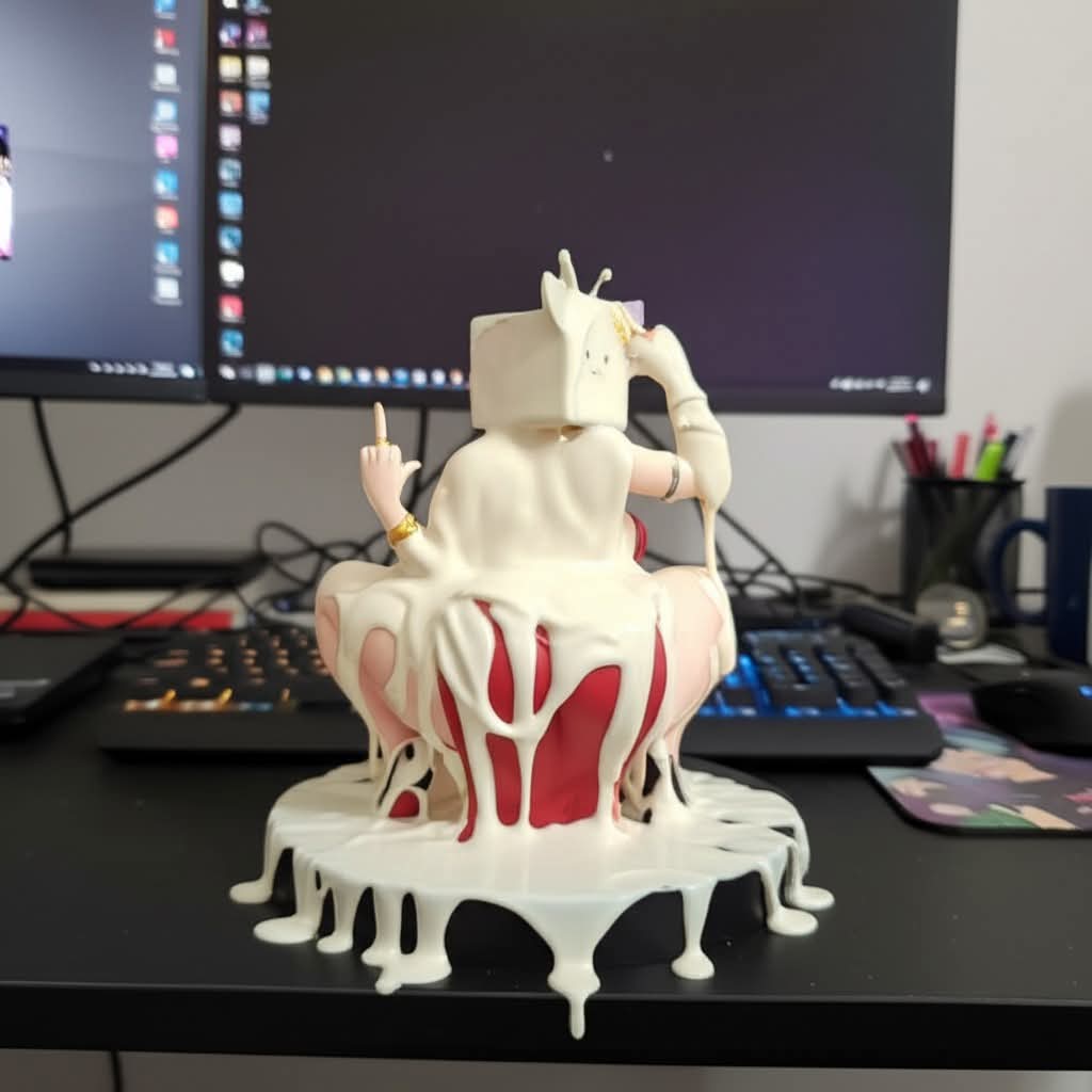 OKEY quien fue el que le echo CUM 🥛 a la figura de nimu 👾 y nisiquiera esta en un frasco XD #nimu #NimuArt #nimuvt