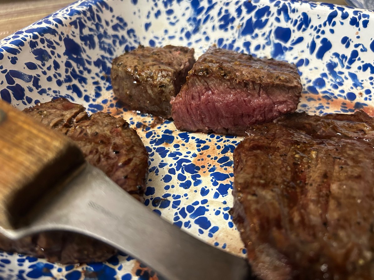 I did a Waygu Flat Iron, Angus Skirt, and Grassfed Tenderloin.

Amazing.