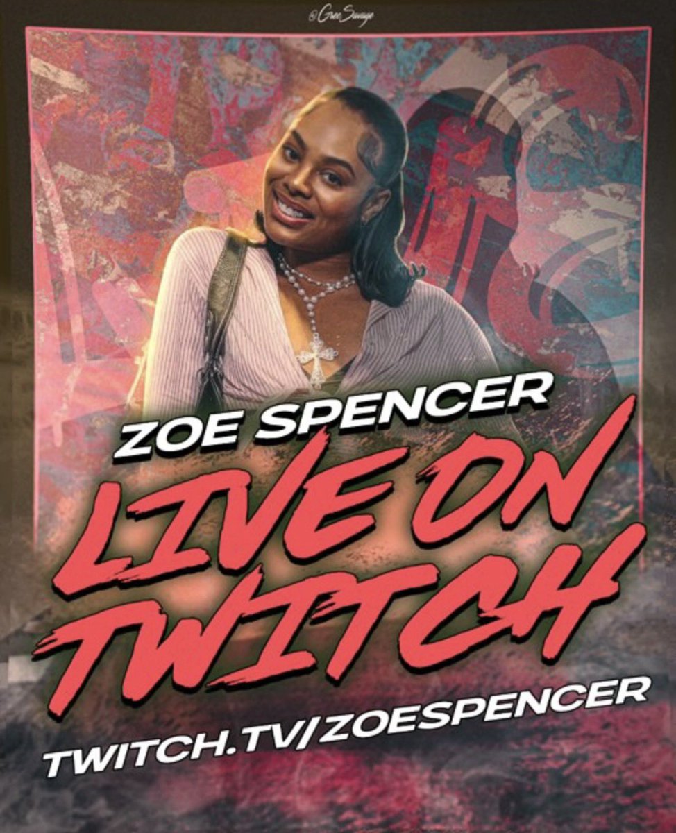 ZOE WILL BE LIVE ON TWITCH AT 6PM EST #zoespencer
twitch.tv/zoespencer