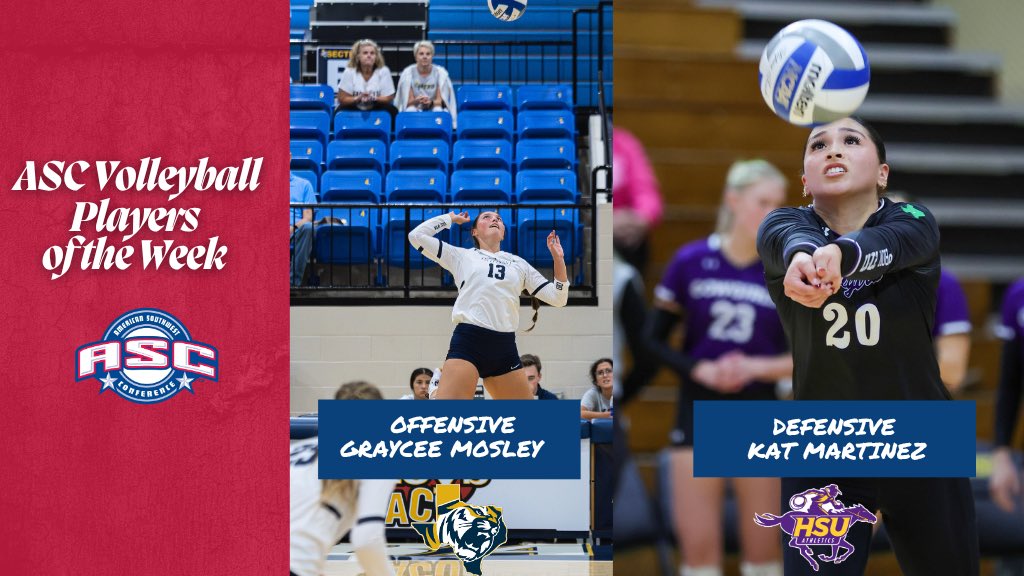 ASC_sports's tweet photo. ASC Volleyball Players of the Week! 

Read more: https://t.co/B1uHMsWiYf

#ASCsports #ascvb #d3vb https://t.co/7EZf7W9DdT