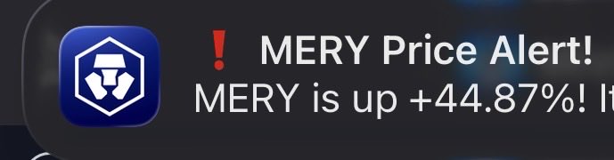 I LOVE THESE NOTIFICATIONS 👻🔥

$MERY DOING $MERY 

#IYKYK 

#cro #cronos #crofam
