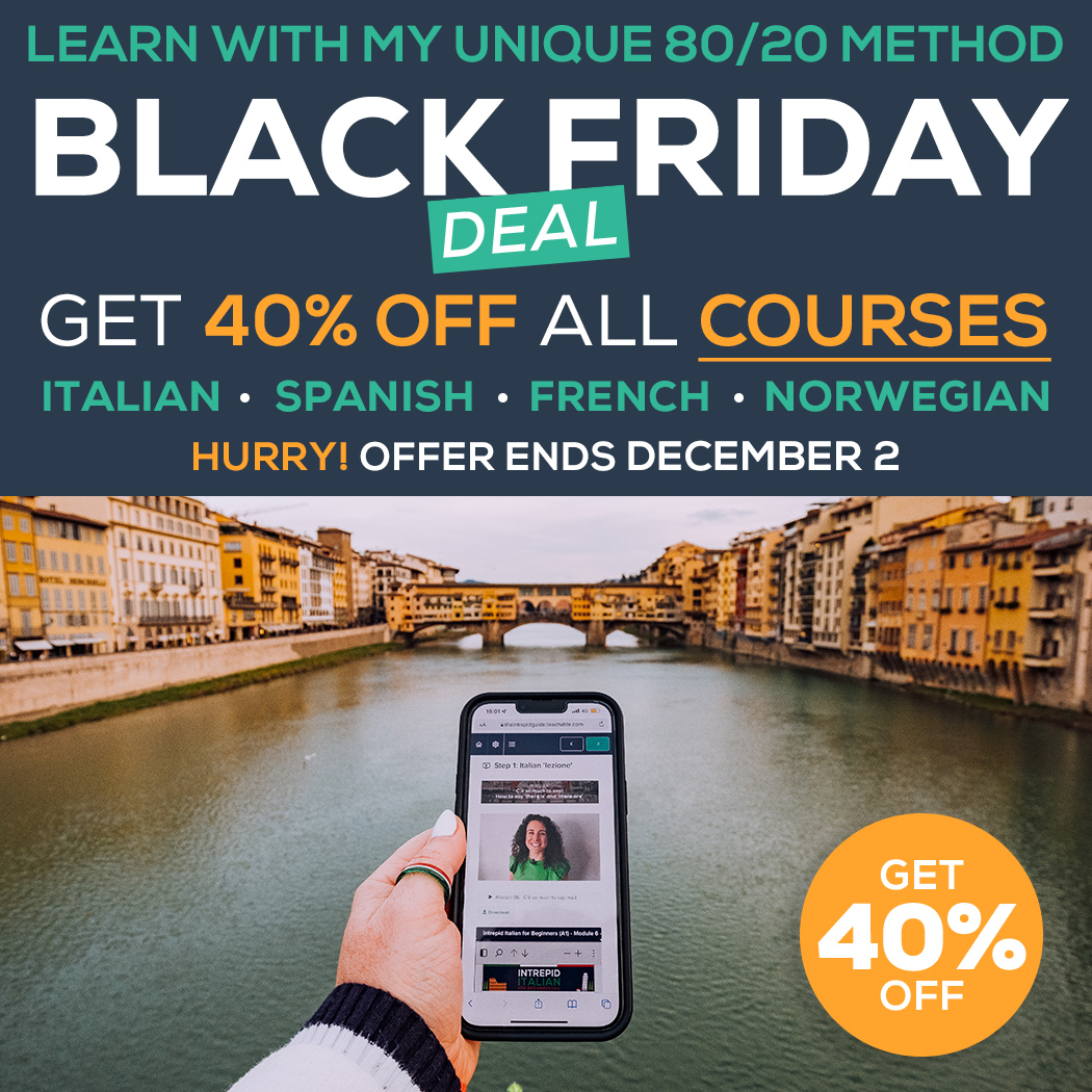 intrepidguide's tweet image. 🚨Join over 3,000+ students and get 40% OFF my travel language courses and be conversational in as little as 2 weeks! 🤩 HURRY! ⏰ Join NOW! 👉 bit.ly/BlackFridaySAV… 
 #LanguageLearning #blackfriday2025 #BlackFriday