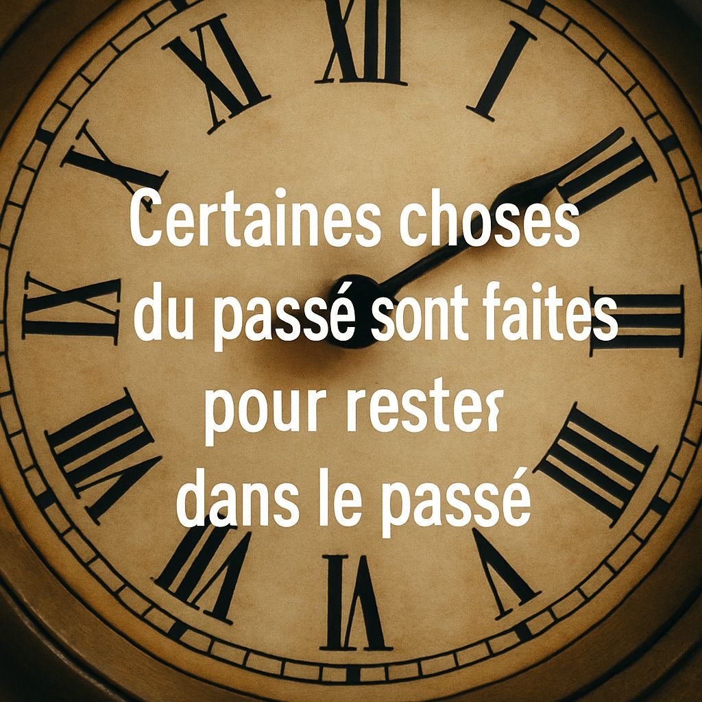 Certaines choses du passé , sont faites pour rester dans le passé.