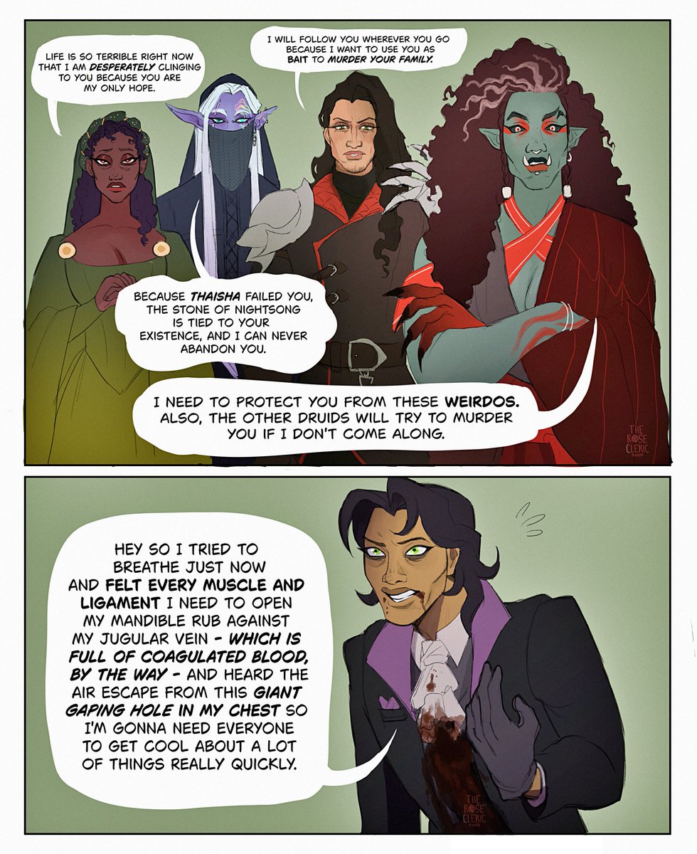 yeah, everyone in the room is looking at you for answers now, no pressure!! 💀

#criticalrolespoilers #criticalrolefanart