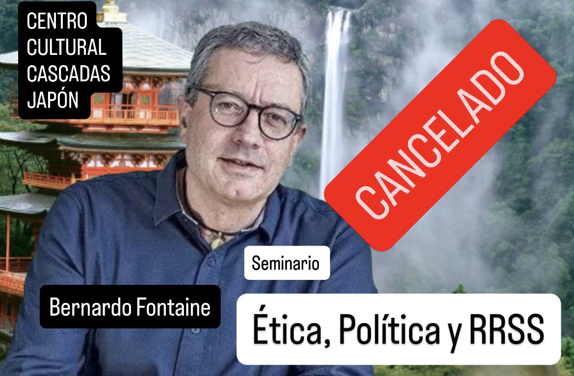 🔴CANCELADO🔴
Lamentamos informar a la comunidad que el Seminario “Ética, Política y RRSS” dictado por el  destacado economista y ex convencional Bernardo Fontaine ha sido cancelado por problemas de agenda. Se informará sobre la devolución de las entradas.