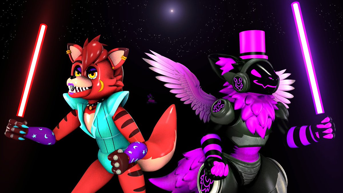 funtime_80's tweet photo. Art trade poster made by me for @rainthewolfyt !^^ https://t.co/B5NKnNTKS5