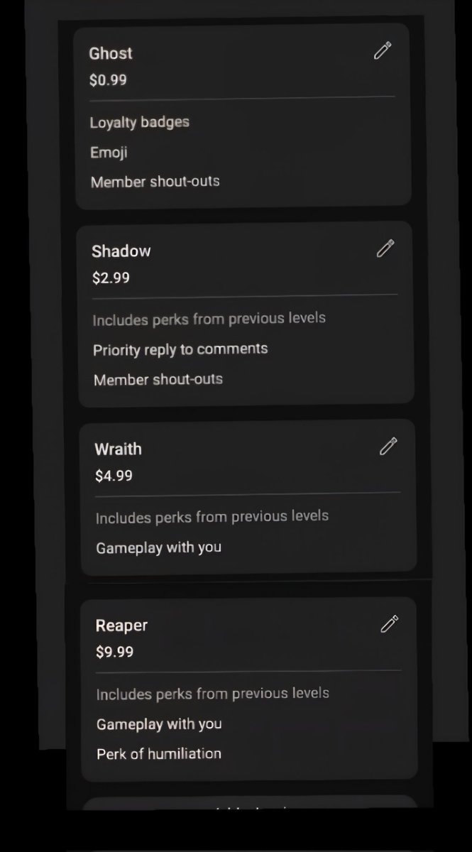 CombineShadow's tweet photo. These are just some added perks and benefits to enjoy for our streams. None of these are required to enjoy all of my content😇 oh for that last one "perk of humiliation" you will be allowed to get me to say anything appropriately silly or humiliating one time randomly a week for https://t.co/n7f5uNXEj5