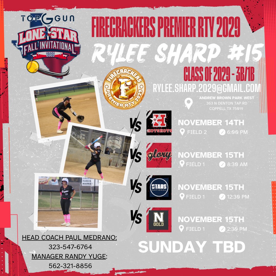 rylee_2029's tweet photo. ❤️🤍Who’s heading to TX this weekend?!? I have never been to TX and I’m SO EXCITED to face some amazing competition at the Top Gun Lone Star Fall Invitational!!!! Come check out my talented team!! Hope to see you out there!!!#classof2029 #cornerinfield #powerhitter @thefcpremier @Firecrackersinc @LineDsoftball @ExtraInningSB @SoftbalAmerica @MaxPreps
