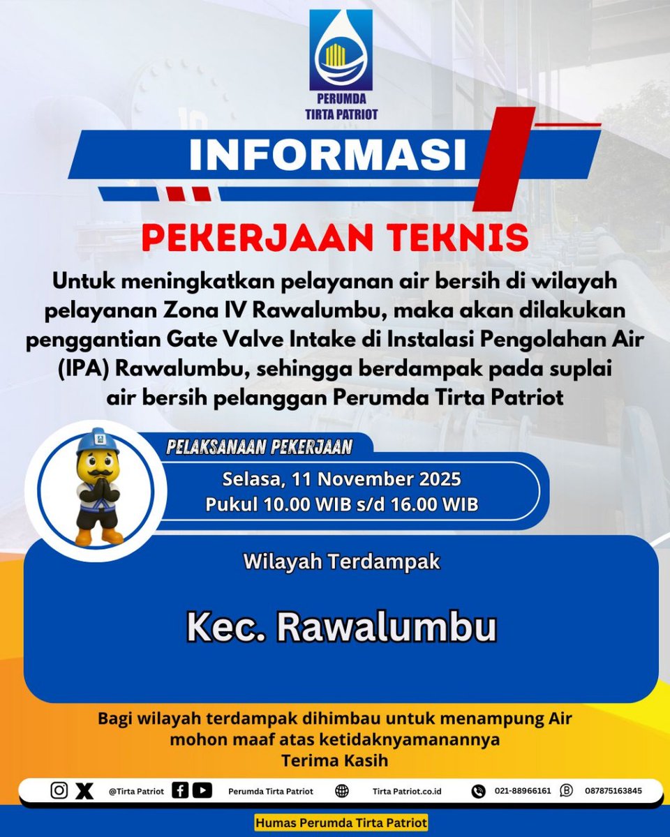 Perumda Tirta Patriot (@tirtapatriot) on Twitter photo 
