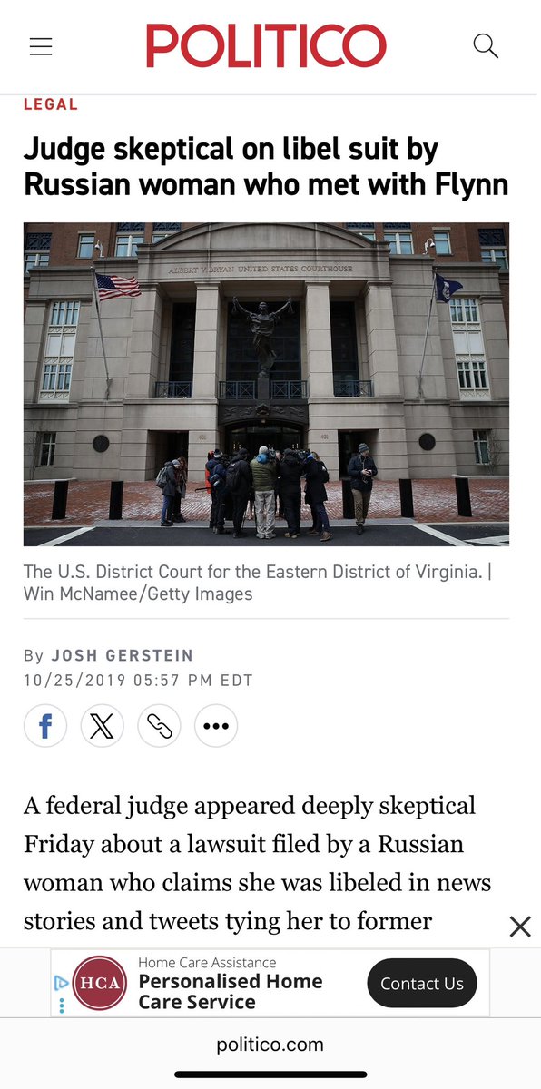 RebeccaRamaley's tweet image. Seems like Jesse Binnall might like borrowing pages from Devin Nunes’ lawyer, Steven Biss:  the SLAPP-happy lawfare guy who floods the courts with headline-bait lawsuits that never stick but smear the target in the press.

politico.com/news/2019/10/2…

telos.news/p/devin-nunes-…