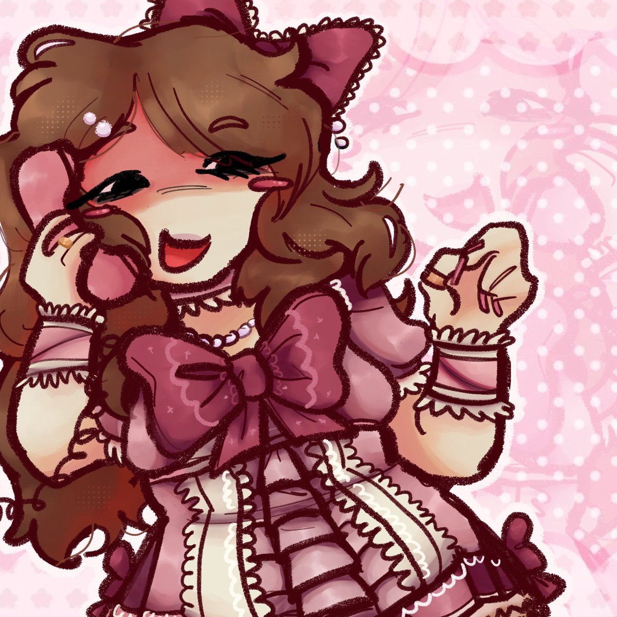 I still have no art for today 
So Heres a drawing I did for an art trade with @ starrrted 
Look at this little cutie, I love her with my full heart and she doesn't even have a name