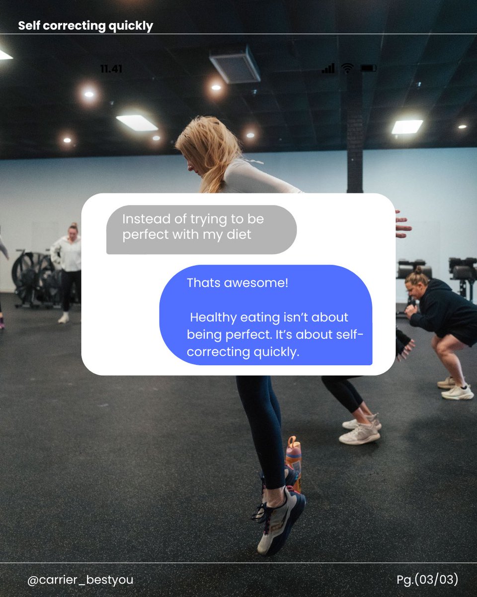 Healthy people don’t eat perfectly.
They self-correct quickly.
You don’t need to “start over” after every indulgent weekend.
Just get back on track—without the shame.
That’s how real change sticks.
#nutritiontips #consistencyoverperfection #healthyliving