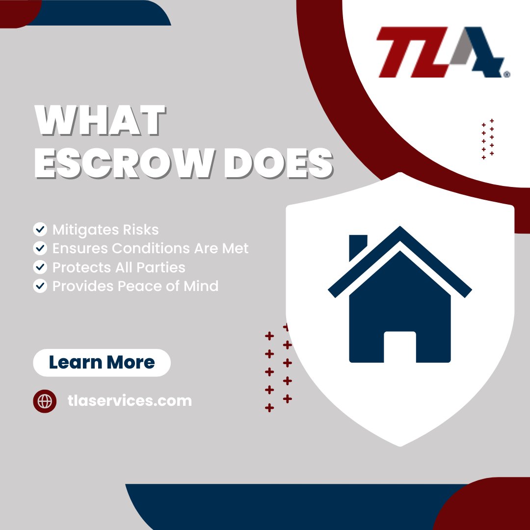 TLAFinancial's tweet photo. Want to know why our escrow experience is exactly what your next high-value transaction needs? 🤔 The reasons are below!

Our team would love to talk to you about the services TLA Financial Services can offer you and your clients! 📢 
#EscrowServices #TrustedPartner https://t.co/qbmLX9WqiF