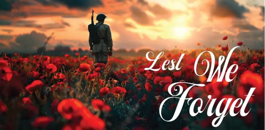 They shall grow not old, as we that are left grow old;

Age shall not weary them, nor the years condemn.

At the going down of the sun and in the morning

We will remember them.

Lest We Forget