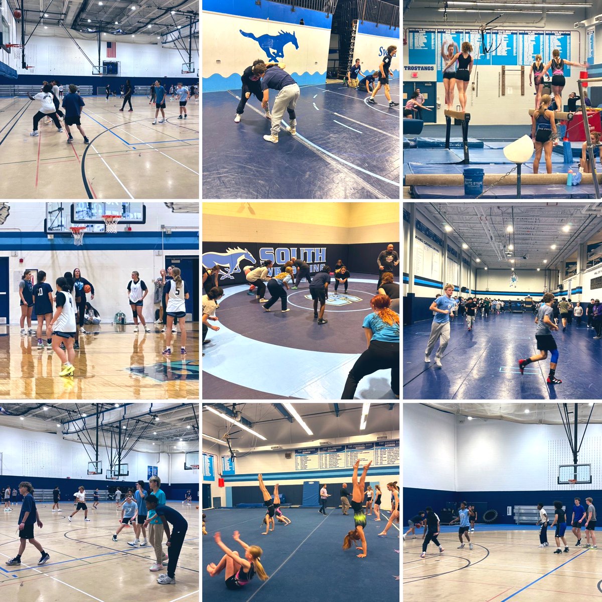 DGSSports's tweet image. Nothing says winter quite like ❄️ snow on the ground and every gym buzzing with athletes getting after it! The Winter Season is Back — let’s go Mustangs! 💙🩵 #DGSpride #WinterSports #southstrong