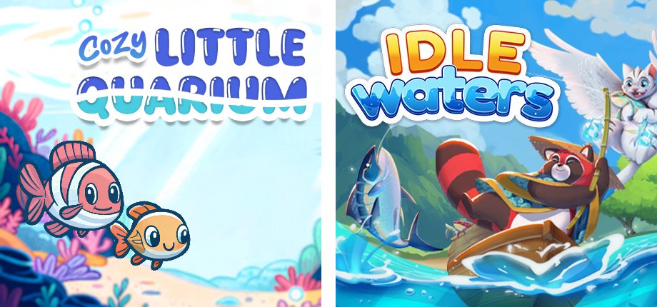 Cozy Littlequarium and <a href="/Marco_Elz/">MarcoElz | Idle Waters - Desktop Fishing 🎣</a> 's Idle Waters bundle is now available on Steam with a 25% discount!!
Take care of your cozy aquarium while fishing!