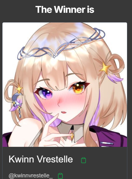 ❄️Wiiiii congratulation for the Winner! <a href="/kwinnvrestelle_/">Kwinn Vrestelle</a> ❄️

Also, i've picked two additional winners who get a 30% discount for this ych yeyy! 
<a href="/EverlynSeranity/">Sera 🐰🌊</a> <a href="/_AdinAliendin/">Adin Aliendin || CF21 L-20 (D-2)</a> 💫

Thank you so much for everyone who participated this event. See u next raffle 🙌