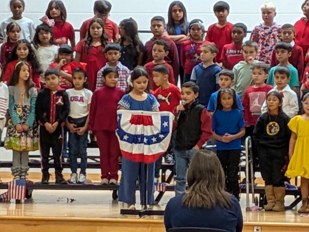 CraneElementary's tweet photo. What does Veterans' Day represent?  Crane Elementary 3rd Graders know!  It reminds us of the importance of bravery, standing up for what is right, and being thankful to those that stood up for us.  Thank you, Veterans! https://t.co/qqSG3PXTsU