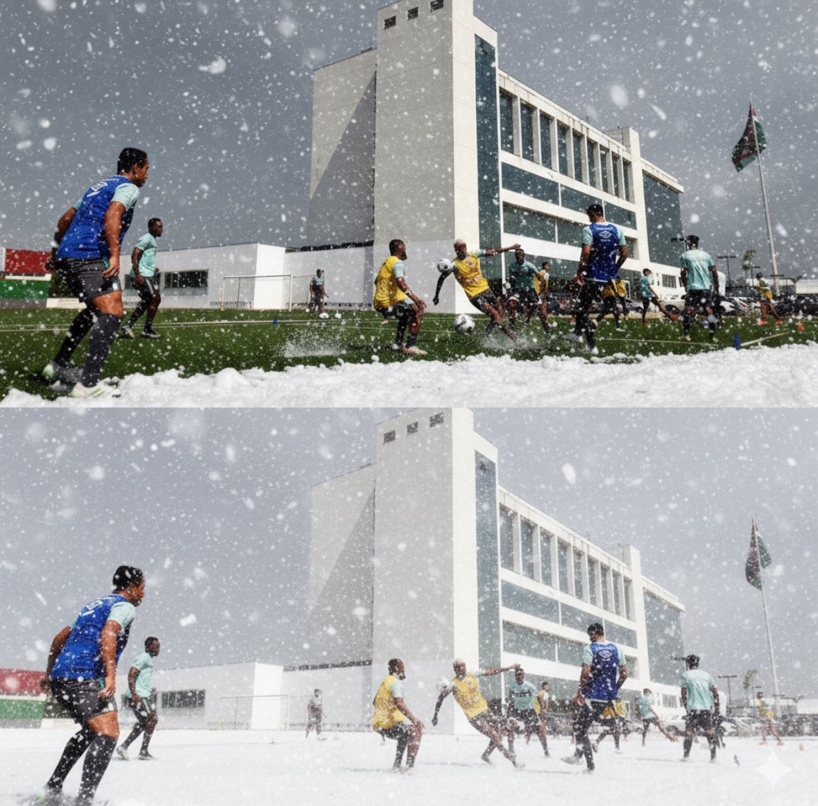 xeremmemes's tweet photo. S.A.F do Fluminense quer implantar sistema que simule a neve para a volta do Jhon Arias, o CEO da SAF, Mário Bittencourt prometeu ao Colombiano neve e que todos funcionários do clube agora falem em inglês com o ídolo.

Fonte: GRINDR https://t.co/FcLgqXraFT