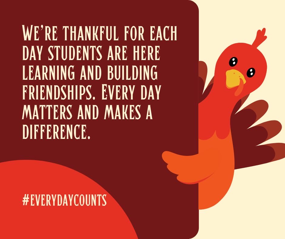 HallCoSSWs's tweet photo. Thankful for every day that we see your face in school! 
@Hall_Schools 
#thankful #attendancematters #EveryDayCounts #November https://t.co/y21oEYbTpR