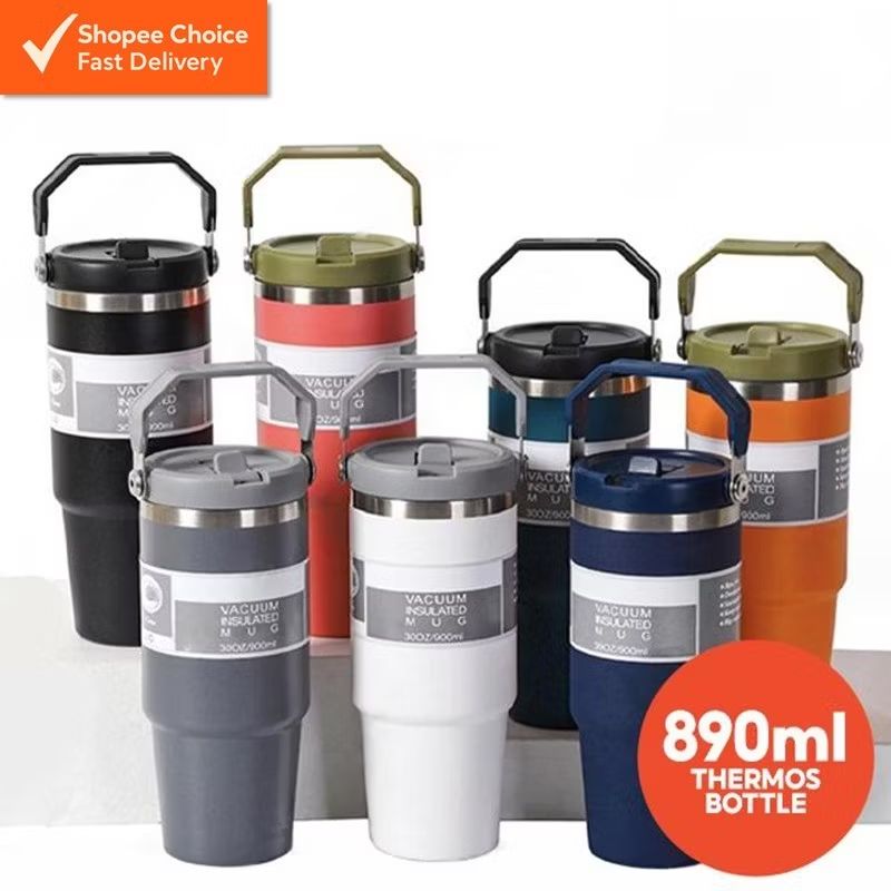 mrcabuk's tweet photo. Check out 304 Stainless Steel Thermos Bottle–Insulated Vacuum Tumbler for Hot &amp; Cold Drinks 890ml 保温水壶Thermo Cup w Straw &amp; Handle for RM11.85 - RM14.29. Get it on Shopee now! https://t.co/AOMVRZ0oA3 https://t.co/O36GIGkQYZ