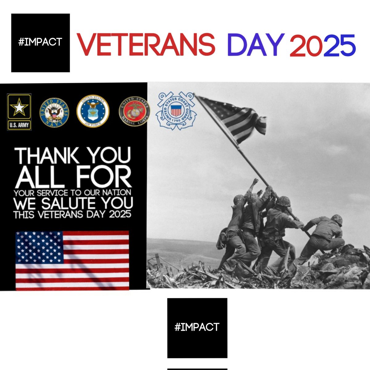 To All Who Served Our Great Nation .....We Humbly Say Happy #VeteransDay #VeteransDay2025 And Thank,You For Your Service To Our Nation ....We Salute You ....#IMPACT #Veterans