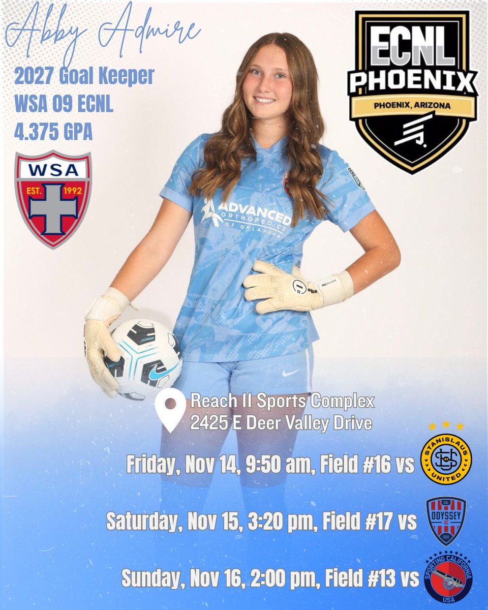 So excited for ECNL Phoenix!