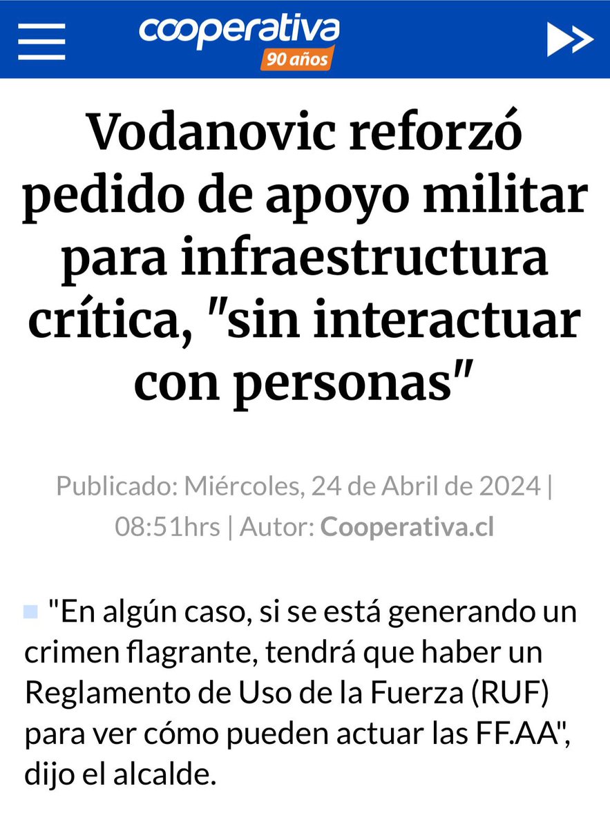 En política es importante no mentir ni tergiversar, candidato Parisi. La solicitud del alcalde <a href="/TomasVodanovic/">Tomás Vodanovic</a> apunta a proteger la infraestructura crítica, no a realizar operativos barriales liderados por militares. #DebateAnatel2025