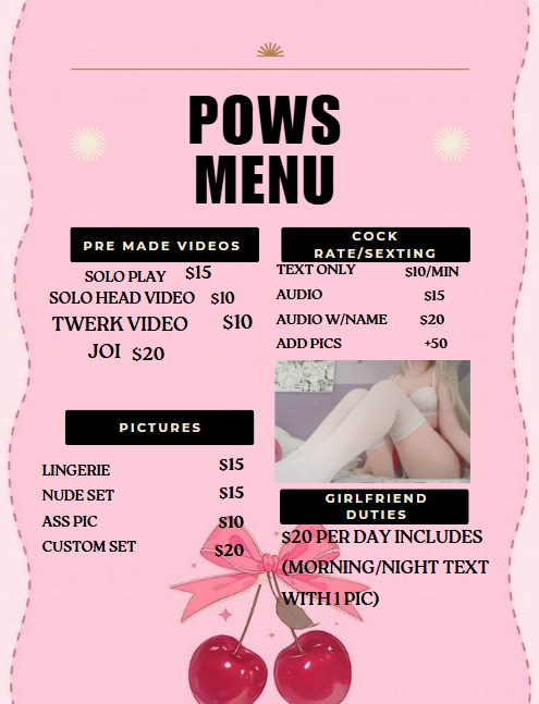 powsxet's tweet photo. heres my menu ^^
#nsfwtwt #porn #tits #boobs #pussy #dick #menu #sex #esex #horny https://t.co/SGVsWtLknF