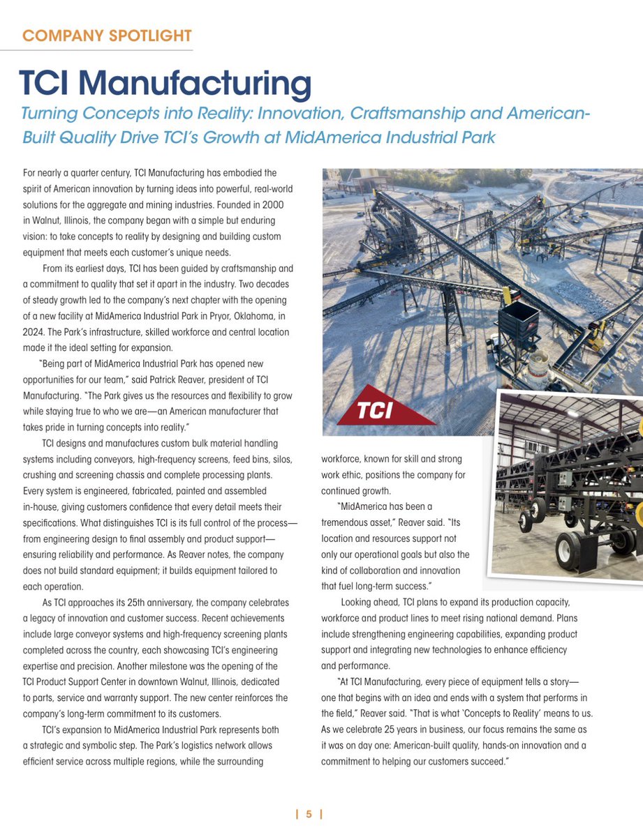 TCI Manufacturing tweet media