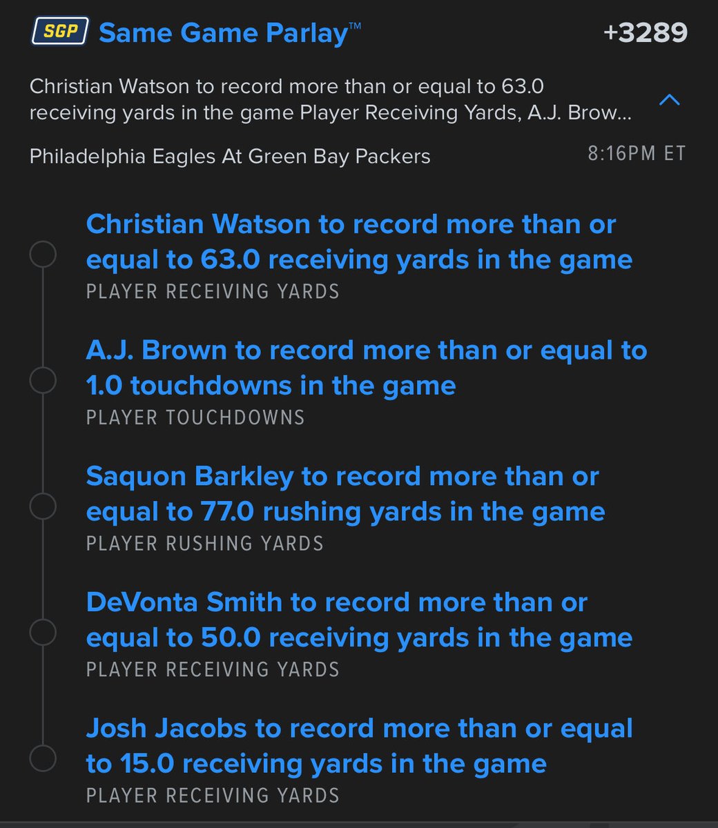 Got a good one on tap tonight. #Gambling𝕏 #GamblingTwitter #sportspicks #sportsbetting #freepicks #fanduel #DraftKings        #prizepicks #underdog #gambling #MNF #FlyEaglesFly #GoPackGo