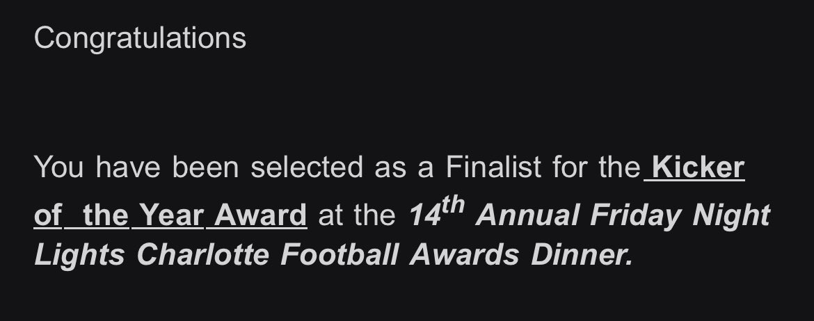Aidan_Flynn18's tweet photo. Grateful to have been selected as a Finalist for Kicker of the Year Award!
@SCSportsReport @Catholic_FB @CoachKeithEmery https://t.co/Hk0vUK2jDi