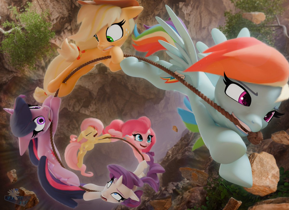 Swirling Friendship“15th aniversary show”🎉1⃣5⃣🎉

Your friends are always here to help! No fall too deep, no challenge too great!
A special picture I promised to make for the  anniversary of the show that changed my life and yours! 

Good to make cute safe stuff sometime