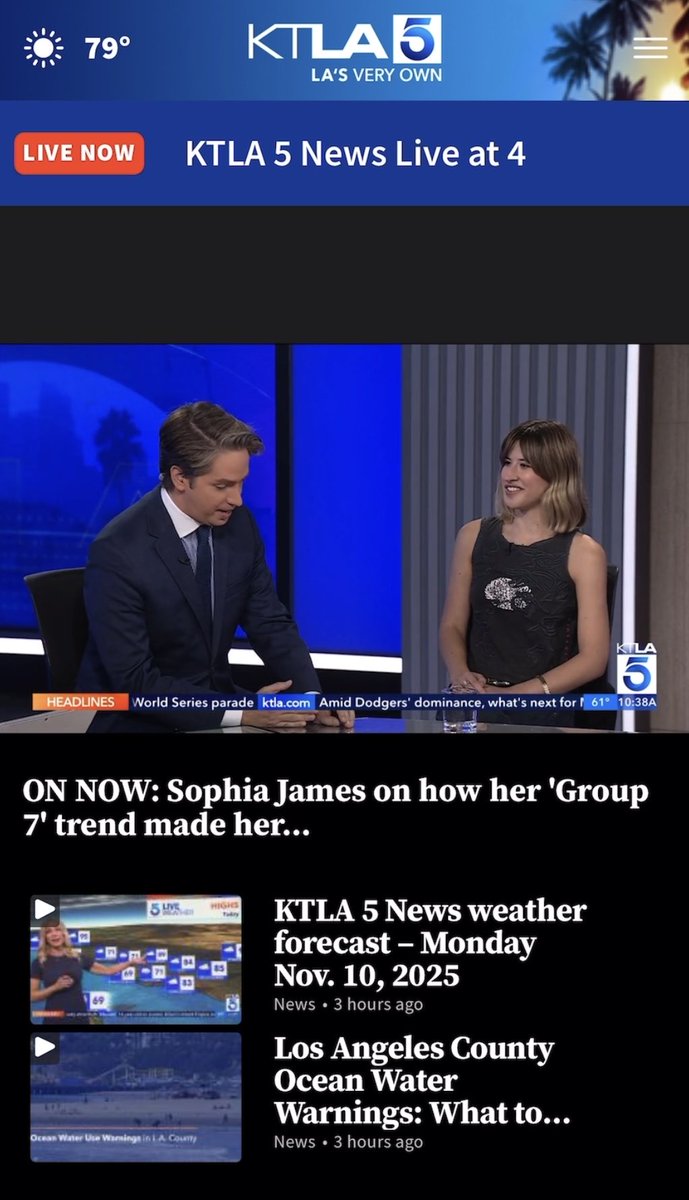 Group7onsol's tweet image. Sophia James went on @KTLA and explained how Group 7 came to be @KTLA called us a movement and even cult like! This just the beginning of #Group7
ktla.com/news/