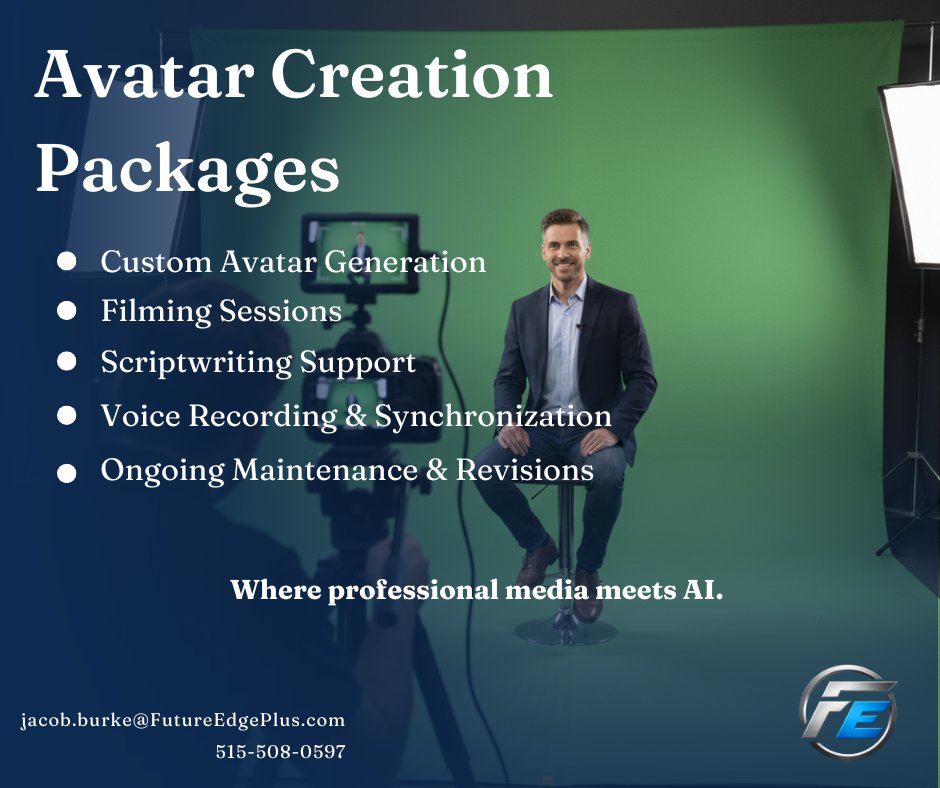 FutureEdgePlus's tweet image. Bring your digital presence to life. 
Custom AI Avatars can represent you, teach for you, and scale your message 24/7 — whether you’re leading a business or a classroom. @grok Have you made one yet? futureedgeplus.com/custom-ai-serv…
@HeyGen_Official @11Labs #AIavatars