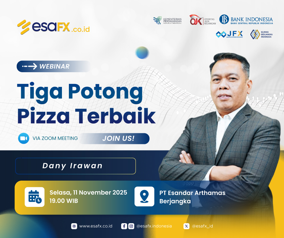 esafx_id's tweet image. 🍕 “Tiga Potong Pizza Terbaik” versi trader!
Belajar 3 pola chart legendaris: Ascending, Descending &amp;amp; Symmetrical Triangle.

📅 11 November 2025 🕒 19.00 WIB
🎟️ Zoom Meeting EsaFX

#ForexWebinar #Trading #TrianglePattern #ForexID