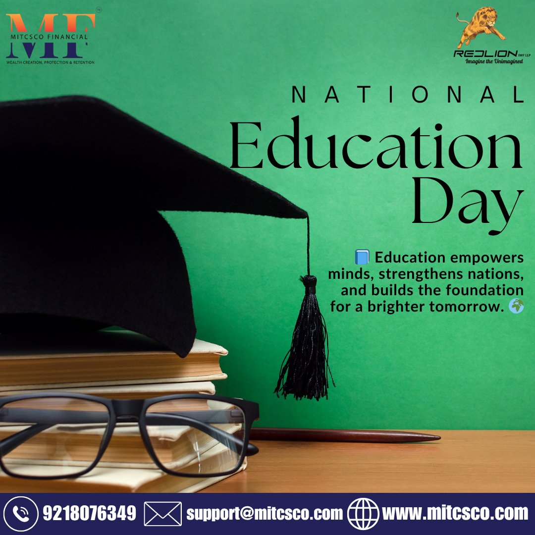 mitcsco's tweet image. Education is the seed from which progress blooms — empowering minds, shaping futures, and building a stronger nation. ✨
Let’s celebrate the power of knowledge that drives growth and innovation! 💡
#NationalEducationDay #MitcscoFinancial #RedlionIMF #PowerOfKnowledge