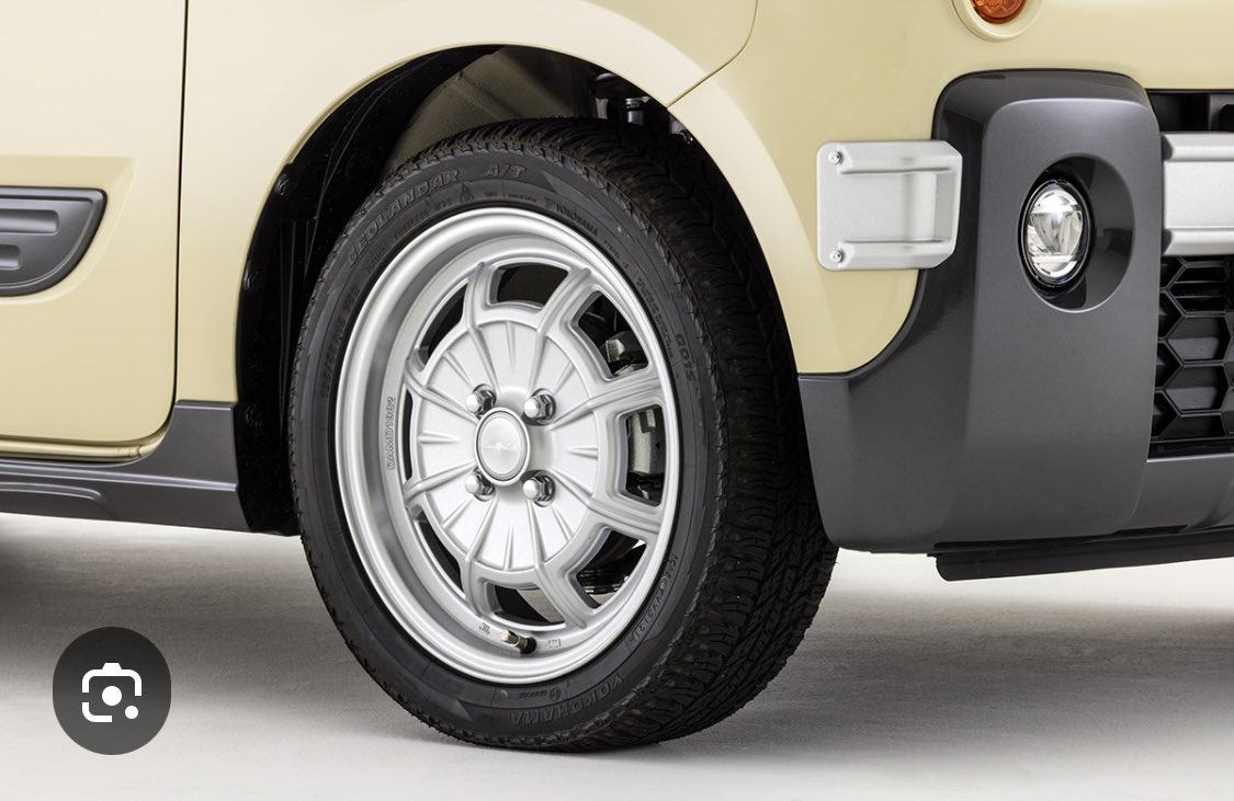 スペーシアギアのダムドコンプリートに使われてるホイール、これシャコタン履きにオシャレやね。