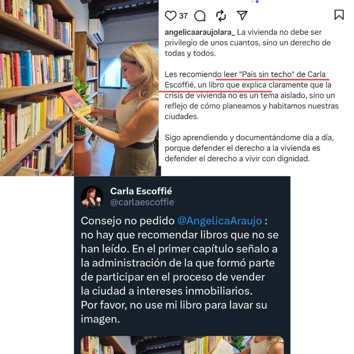 unpelanamas's tweet image. El periodicazo en el hocico que se llevó Angélica Araujo por querer colgarse del trabajo de Carla Escoffié —que evidentemente jamás había leído— fue glorioso. No sé a qué idiota huach se le ocurrió intentar revivir su “carrera política”, pero: el 4 de julio no se olvida.