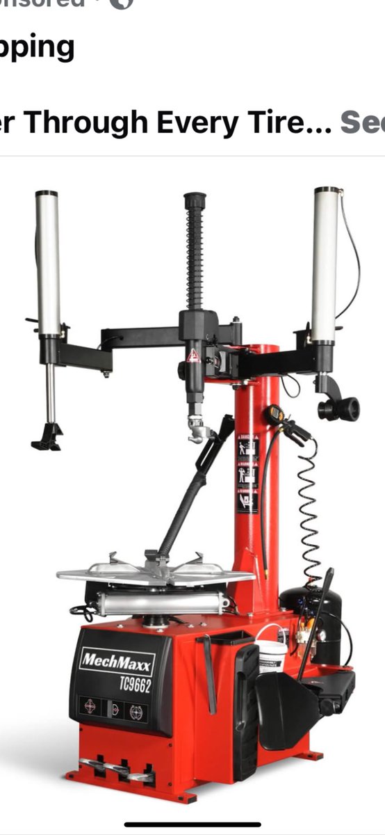 Looking at buying a #tire changer similar this this…don’t want to spend more than 2K….any recs on what I should get??  I easily spend $1,000/yr on fixing pickup/implement tires at the farm so might as well just buy my own.   #tirerepair #shoptalk #tireshop