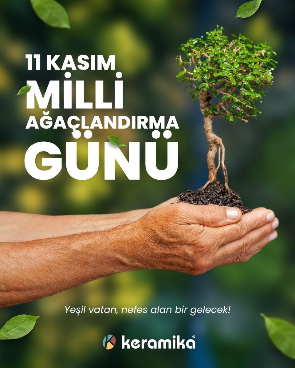 11 Kasım Milli Ağaçlandırma Günü 🌳
Doğamızı korumak ve gelecek nesillere yeşil bir dünya bırakmak için en güzel adımı bugün atıyoruz.
Bir fidan dik, bir hayat yeşert! 💚

#MilliAğaçlandırmaGünü #DoğaİçinFidan #YeşilGelecek