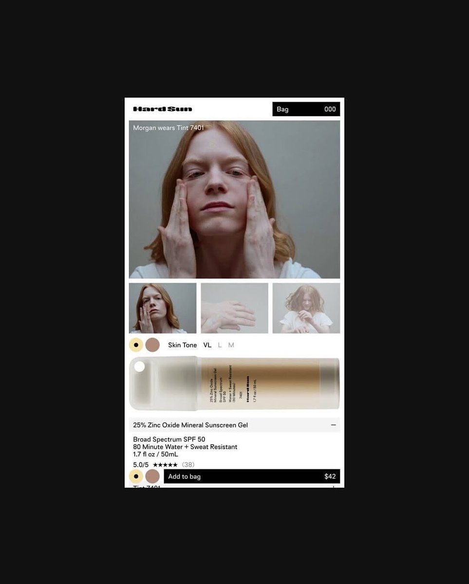 daveframerdev's tweet image. Hard Sun Beautiful (hardsun.com) collage style layout showcasing the brand’s ecosystem with symbols for skin tones,

#webdesign #websites #webdevelopers #sunscreen #skincare