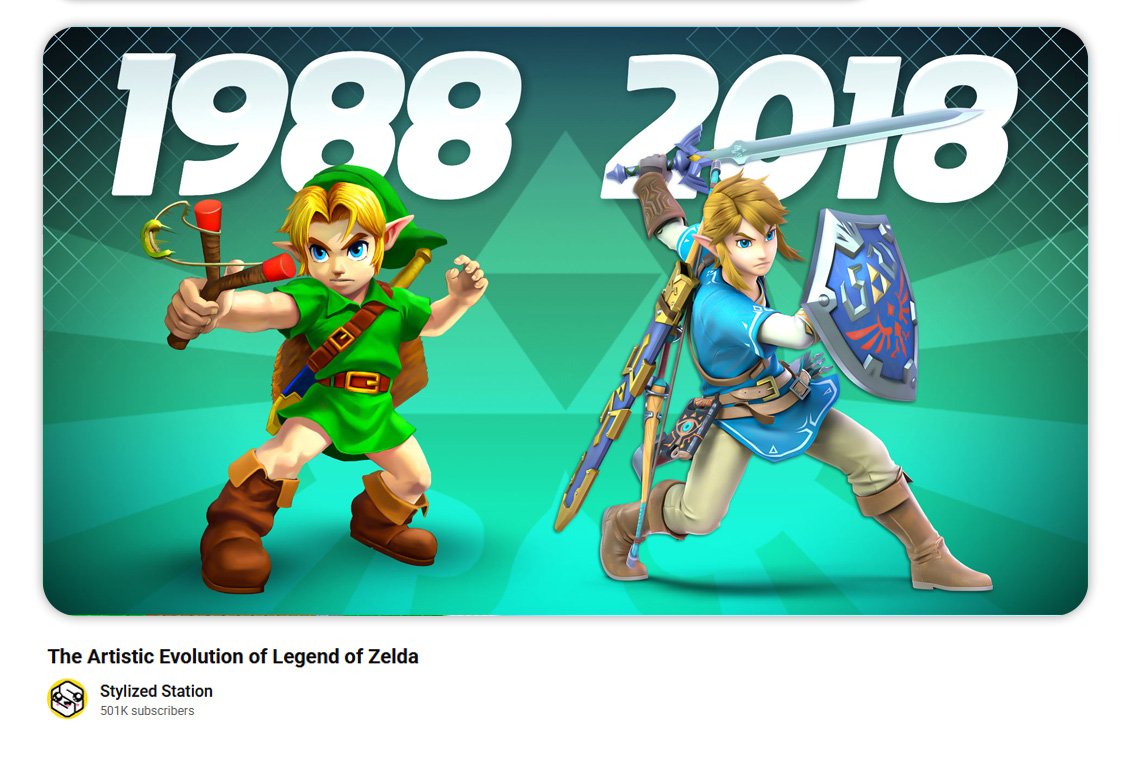 easkateconcepts's tweet image. &quot;The Artistic Evolution of Legend of Zelda&quot; - Thumbnail for @StylizedStation!