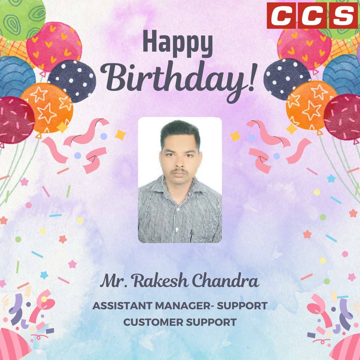 CCSComputersPL's tweet image. Happy Birthday to Rakesh Chandra!
Wishing you a year ahead filled with joy, good health, and success.

#HappyBirthday #TeamCCS #CelebrationTime #CCSComputers