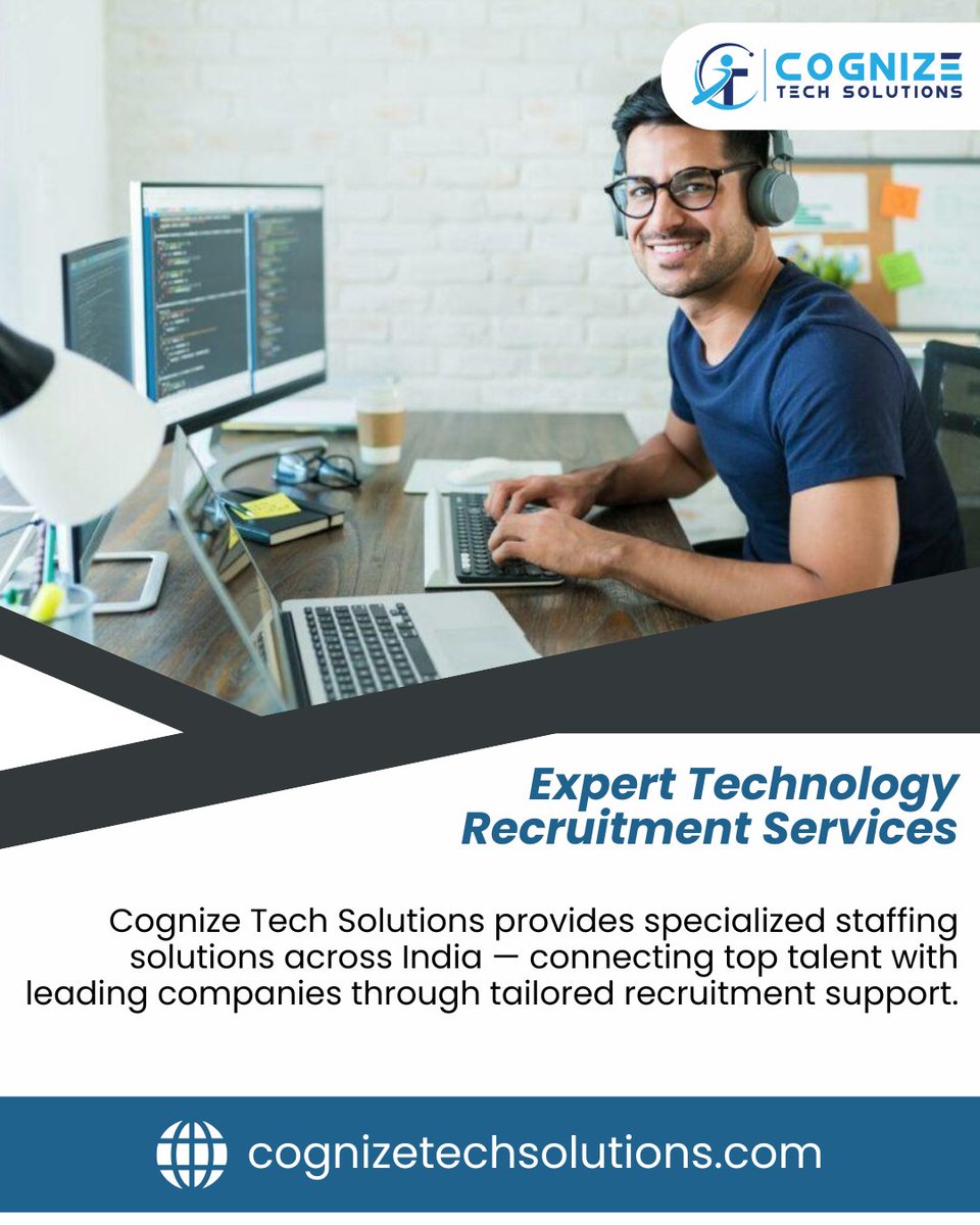 CognizeLLC's tweet image. Trusted Technology Recruitment Partner Across India

Cognize Tech Solutions provides tailored staffing solutions, ensuring the right tech talent for every role.

Visit: cognizetechsolutions.com/technology-exp…

#CognizeTechSolutions #TechRecruitment #StaffingExperts #HiringMadeEasy