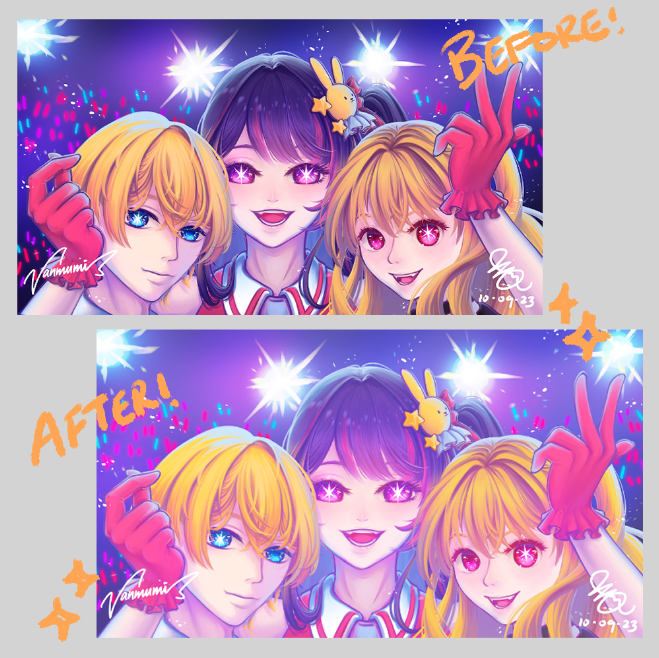 vanmumi's tweet photo. Waah my art is so dreamy looking now. https://t.co/ZFzseJwbtU