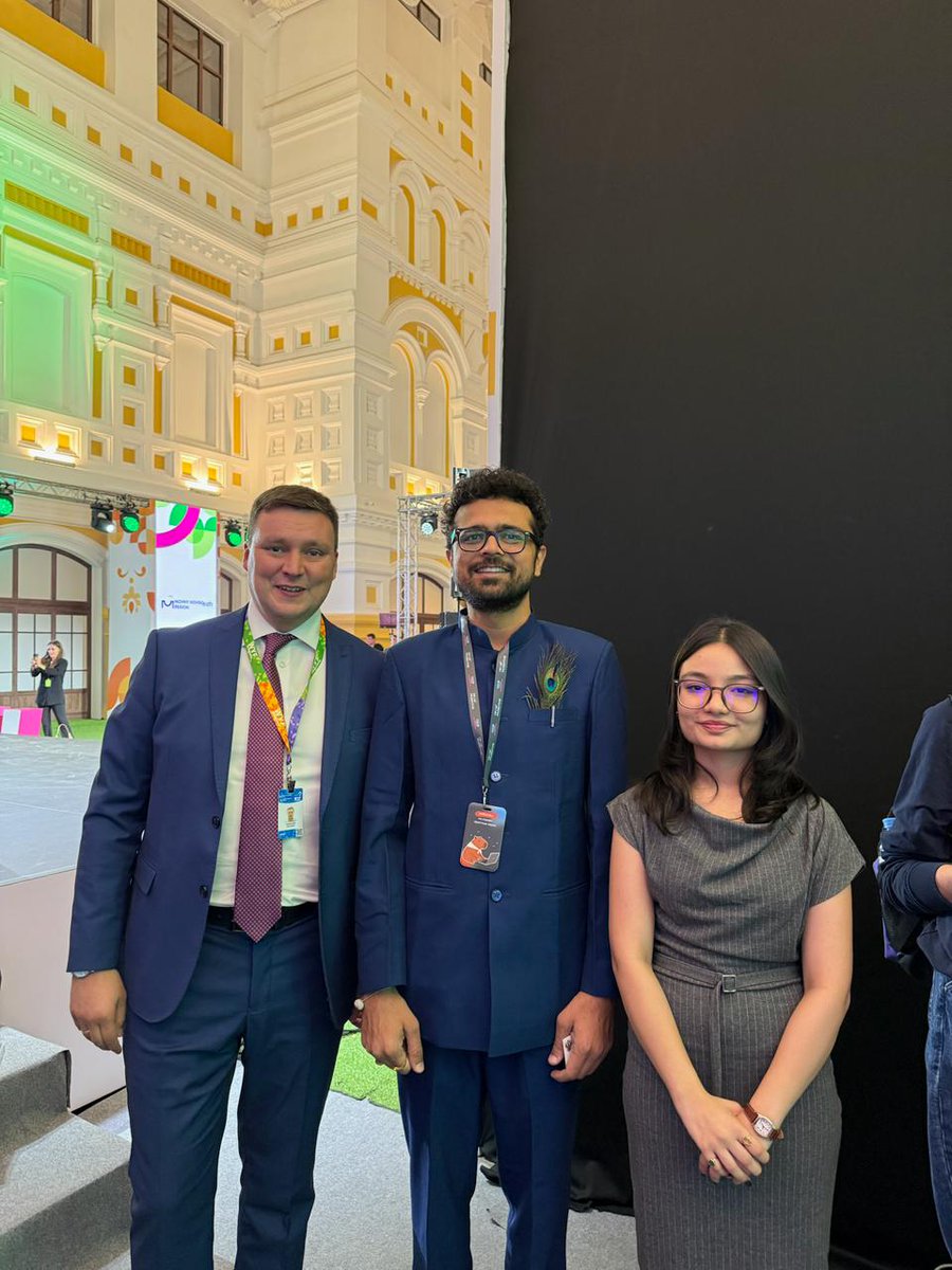 AhdUniv's tweet photo. We often say the city is our classroom, but our BA (Hons) student Jhinuk Sharma took that a step further and expanded it to encompass the entire world. She became one of only 40 delegates representing India at the World Youth Festival Assembly 2025 in Russia, the globe's largest youth gathering.

Representing India among 6,000 participants from 120 countries, Jhinuk gained an inside view of how young leaders across diverse nations think about critical global issues, absorbing different cultures, morals, and values in real time. It was an intensive, living dialogue. Through cross-cultural workshops, she learned about the intricacies of social entrepreneurship, mentorship, and cooperation within the BRICS framework. This experience solidified her academic perspective, which began back at Ahmedabad University.

"At Ahmedabad University, we are constantly encouraged to think beyond disciplinary boundaries," Jhinuk reflects. "This foundational mindset, the push to connect History with global issues, culture, and innovation, helped me approach the Assembly as a delegate and as a humanities student, understanding how policy, art, and identity converge to shape the world's future."

#AhmedabadUniversity